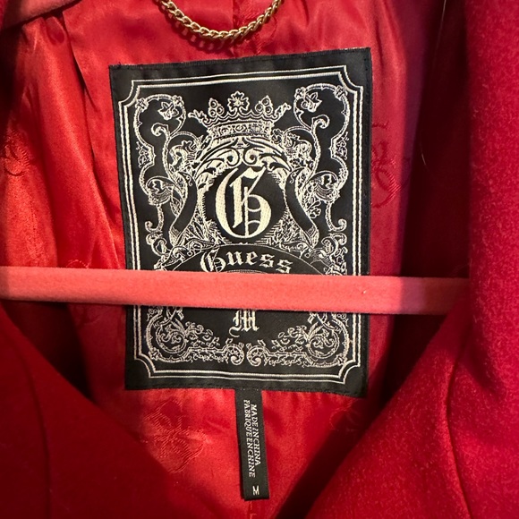 Guess Red coat with belt - Picture 3 of 3